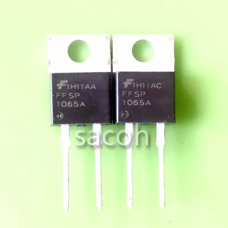 

SACOH New Mosfet Transistor 10Pcs/Lot FFSP1065A TO-220 10A 650V Silicon Carbide Schottky Diode