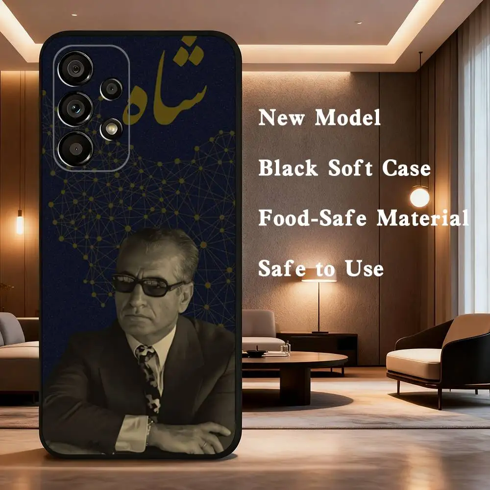 โมฮัมหมัด เรซ่า ปาลลาวีอิหร่านเคสโทรศัพท์สำหรับซัมซุงกาแล็คซี่ A73,31,32,72,41,53,52,71,22,5G,หมายเหตุ,J7,8,9 ปกนุ่มสีดำ