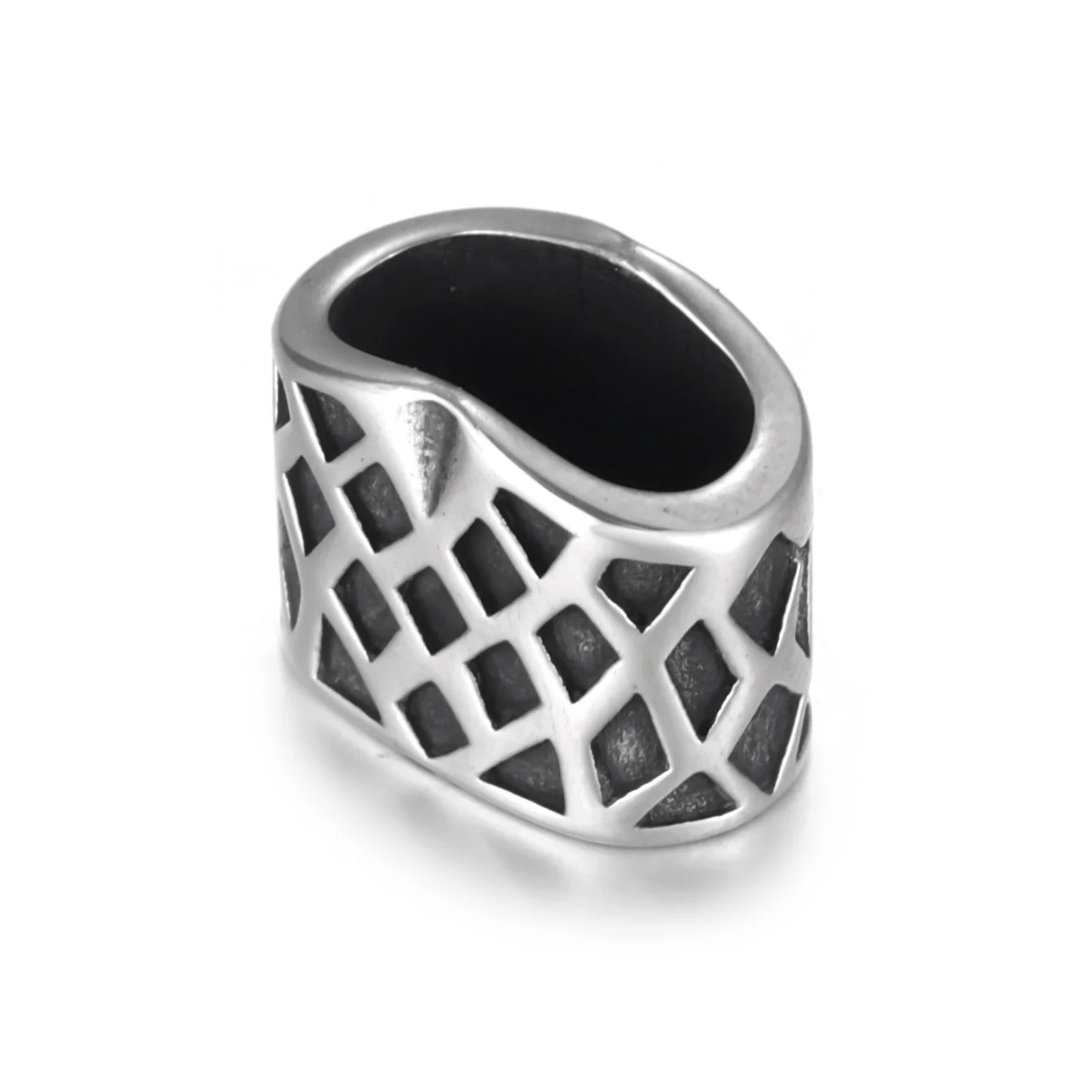 Stainless Steel Blacken Slider Beads Hole 10*5mm for Leather Bracelet Making Jewelry DIY Slide Charms Accessories