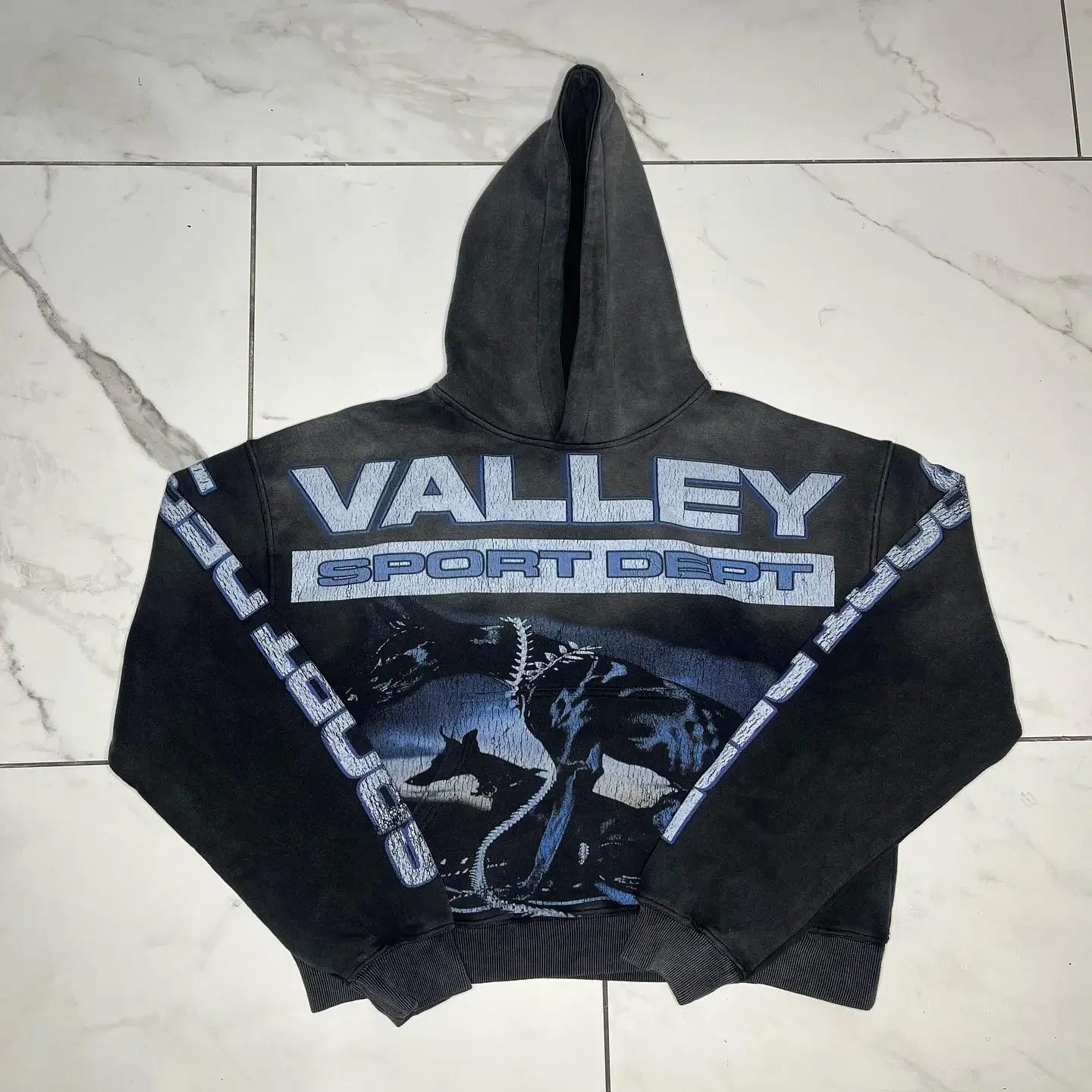 سترة بغطاء للرأس مطبوعة بنمط حروف بسحاب أمريكي Y2K ملابس رياضية للشارع كاجوال ريترو سوبر داليان هوديي ملابس رياضية للرجال