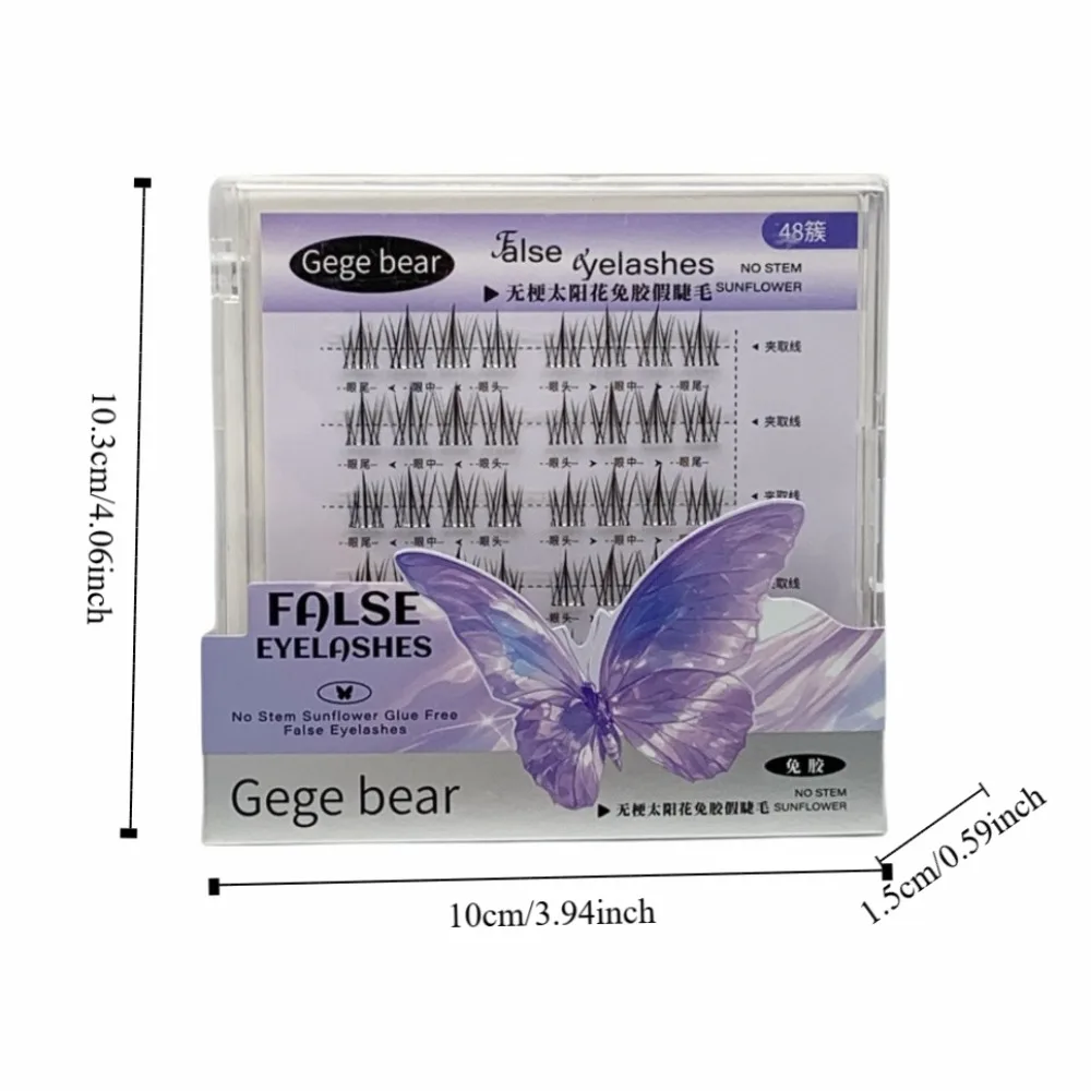 Verlenging zelfklevende Lash Clusters Leuke DIY Lijm Gratis Nep Wimpers Herbruikbare Langdurige Valse Wimper Clusters Vrouwen/Meisjes