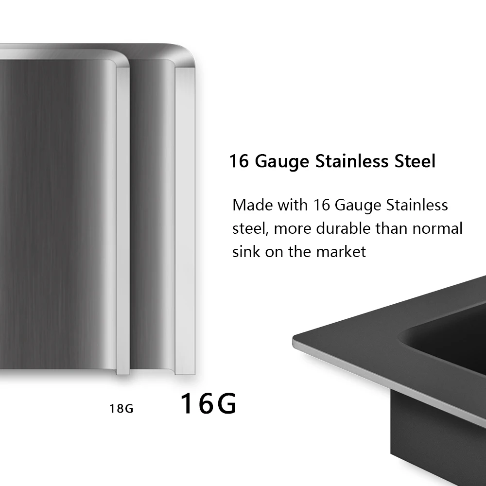 

32 Inch CUPC Certified 304 Stainless Steel Kitchen Sink Single Bowl With Ledge, Commercial-Grade, Soundproof Coating