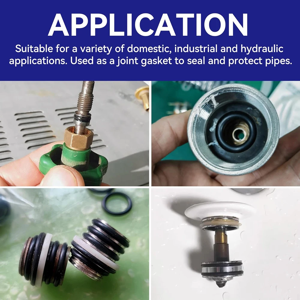 419/225PCS Metric Universal O-Ring Kit Set of 32 Metric Sizes, Buna-N 70A Rubber Seals O Rings for Faucet Professional Plumbing