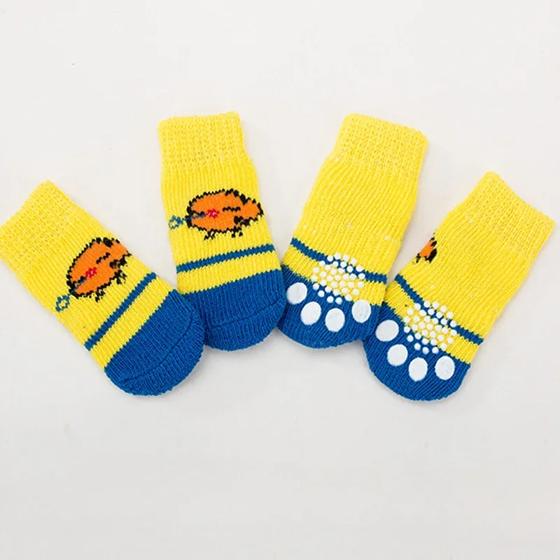 1 Set of Foot Covers Indoor  Dog Socks, Husky, Chihuahua, Dachshund Shiba Inu, Golden Retriever Socks Big, Medium, Small