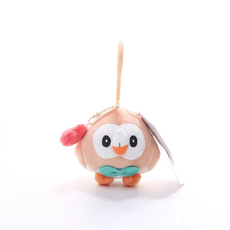 Genuine Pokemon Rowlet Love Series Kawaii Plush Stuffed Toy Keychain Backpack Pendant Keyring Doll Birthday Gifts For Kid Boys