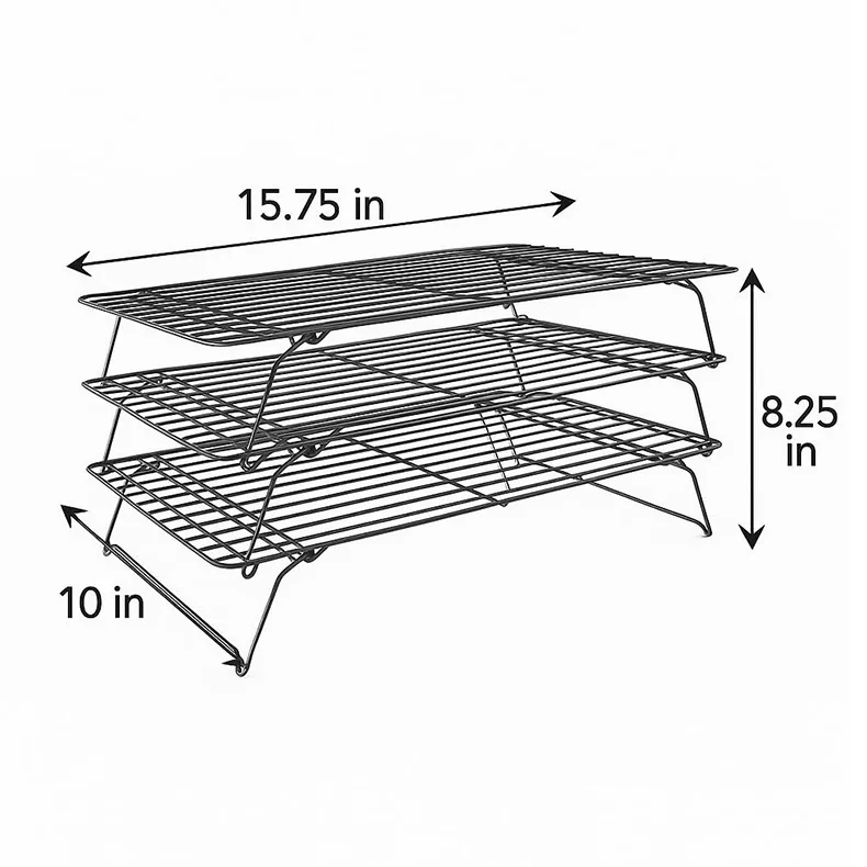 Three-layer Cake Rack Bread Cooling Rack Biscuit Cooling Grid Non-stick Baking Tool