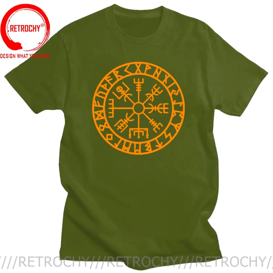 Novelty Compass Rune Print T-shirt Men Casual O-Neck Short Sleeve T Shirt Man Woman Cotton Fashion Tops Tees Male Brand T-Shirts