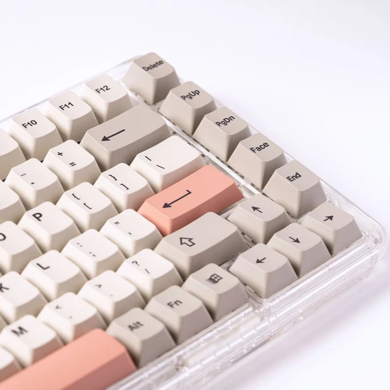 141 Keys 9009 Color Path Retro Cherry Profile Keycaps PBT Dye Sublimation for MX Switch Mechanical Keyboard Minimalism Keycap