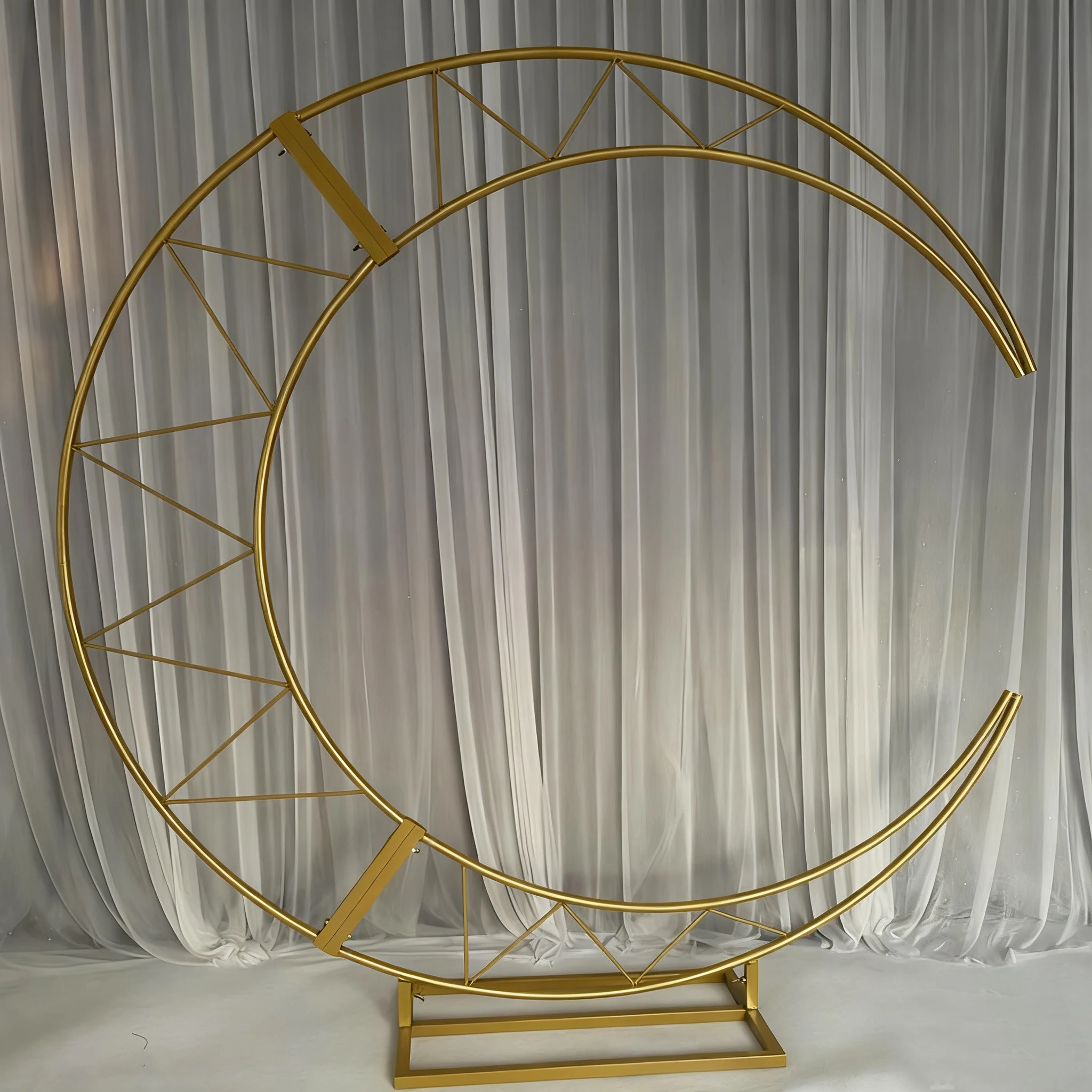 

1 шт. металлическая арка в форме полумесяца F30 1.8-2.4 м для свадебного декора, оформления сцены, фона для мероприятий hh340