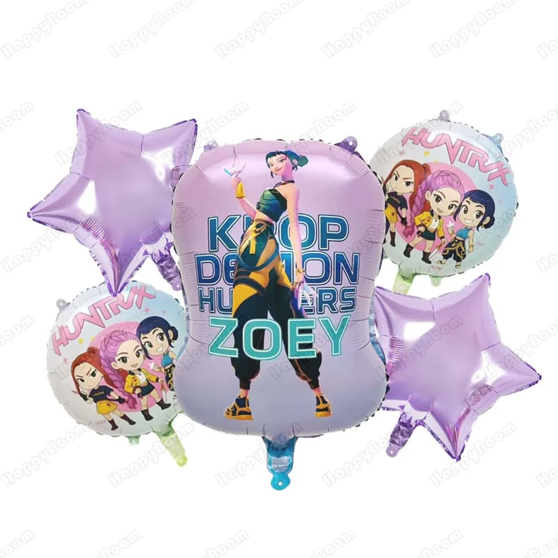 جديد Kpop شيطان الصيادين موضوع بالونات الأطفال حفلة عيد ميلاد الديكور الكرتون استحمام الطفل ديكور بالونات قابلة للنفخ الهدايا #4