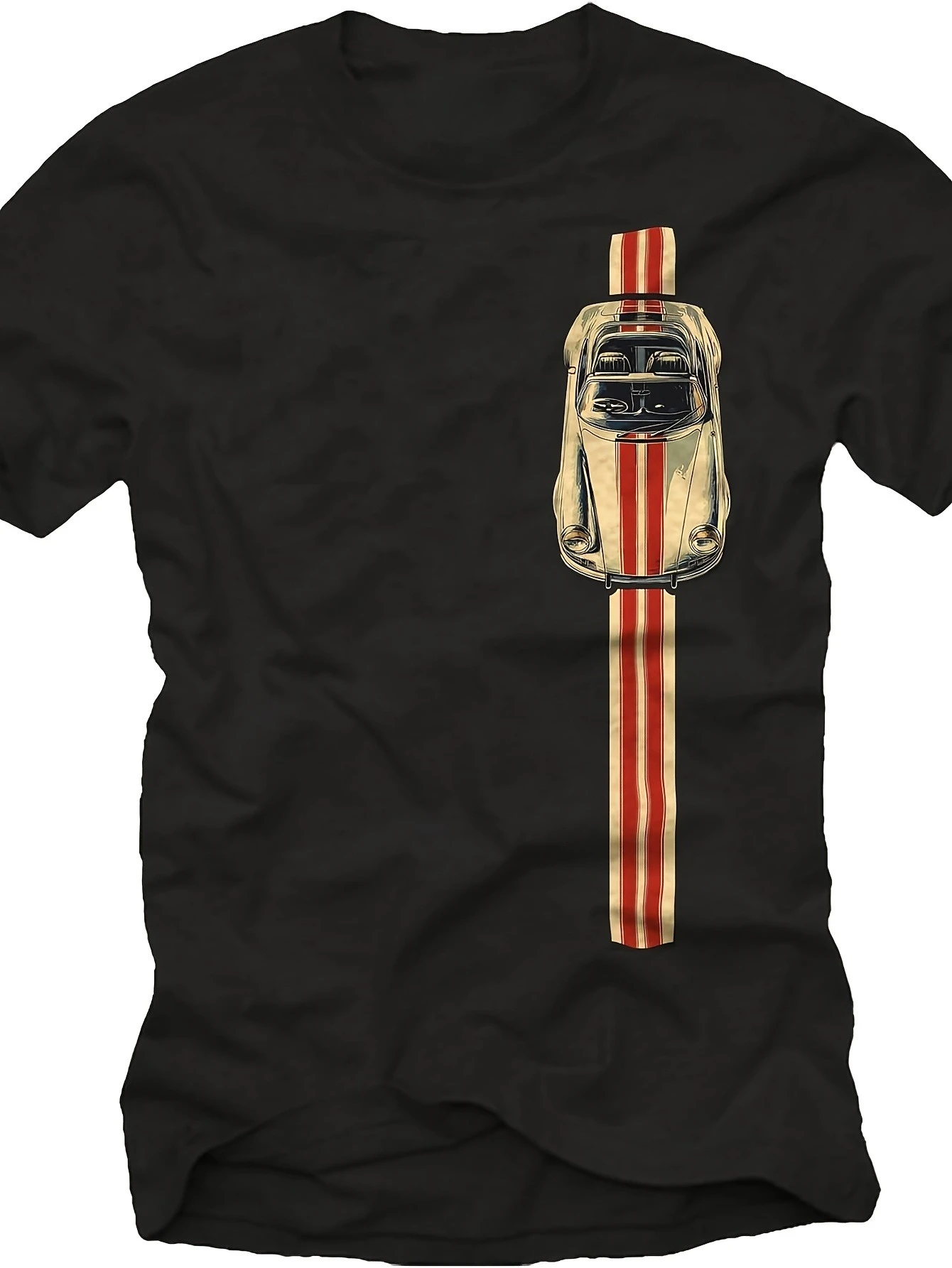 Motorsport Herren-T-Shirt mit Rennwagen- und Retro-Tuning-Design, weich, perfekt für Zuhause, Geschenke, Arbeit, Outdoor – Detail 7