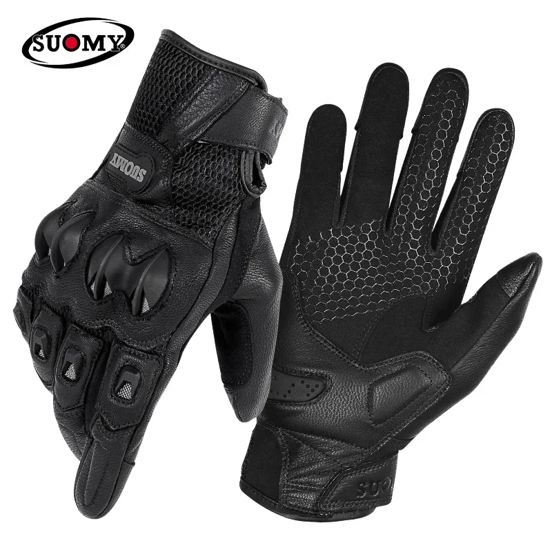 2024 Suomi brand new goat leather motorcycle gloves summer Men Women motos racing cycling full finger motorbike motorcross glove