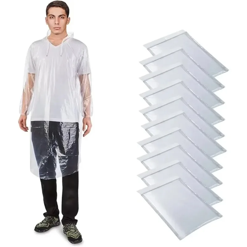 1/2/4/6/8/10Pcs Disposable Waterproof Raincoat Emergency Outdoor Travel Camping Hiking Rainwear Portable Rain Poncho Adult Kid