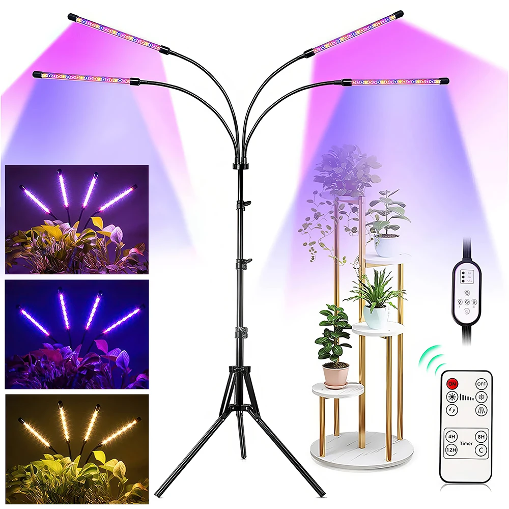 LED plant lamp full spectrum plant lighting greenhouse plant light 10 levels of brightness 40W