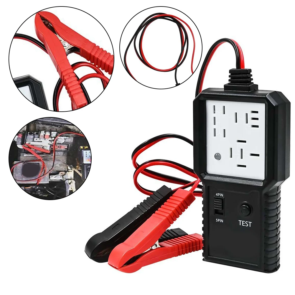 

2024 Car Relay Tester For 12V 24V Four-Pin Five-Pin Relay Tester 12V LED Indicator Light Auto Battery Short Circu