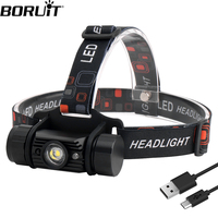 BORUiT RJ-020 LED Induction Headlamp 1000LM Motion Sensor Headlight 18650 Rechargeable Head Torch Camping Hunting Flashlight