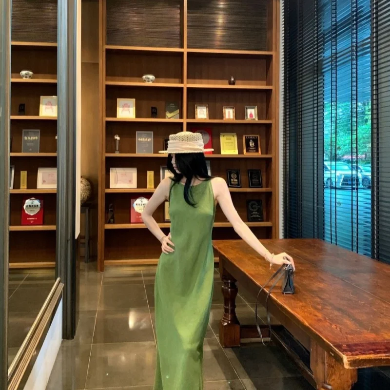 Sukienki Bez Rękawów Damskie Na Imprezę Ślub Letnie Lniane Rozkloszowane Z Kokardą Sukienki Letnie Plażowe Stylizowane Na Wiejski Styl Eleganckie