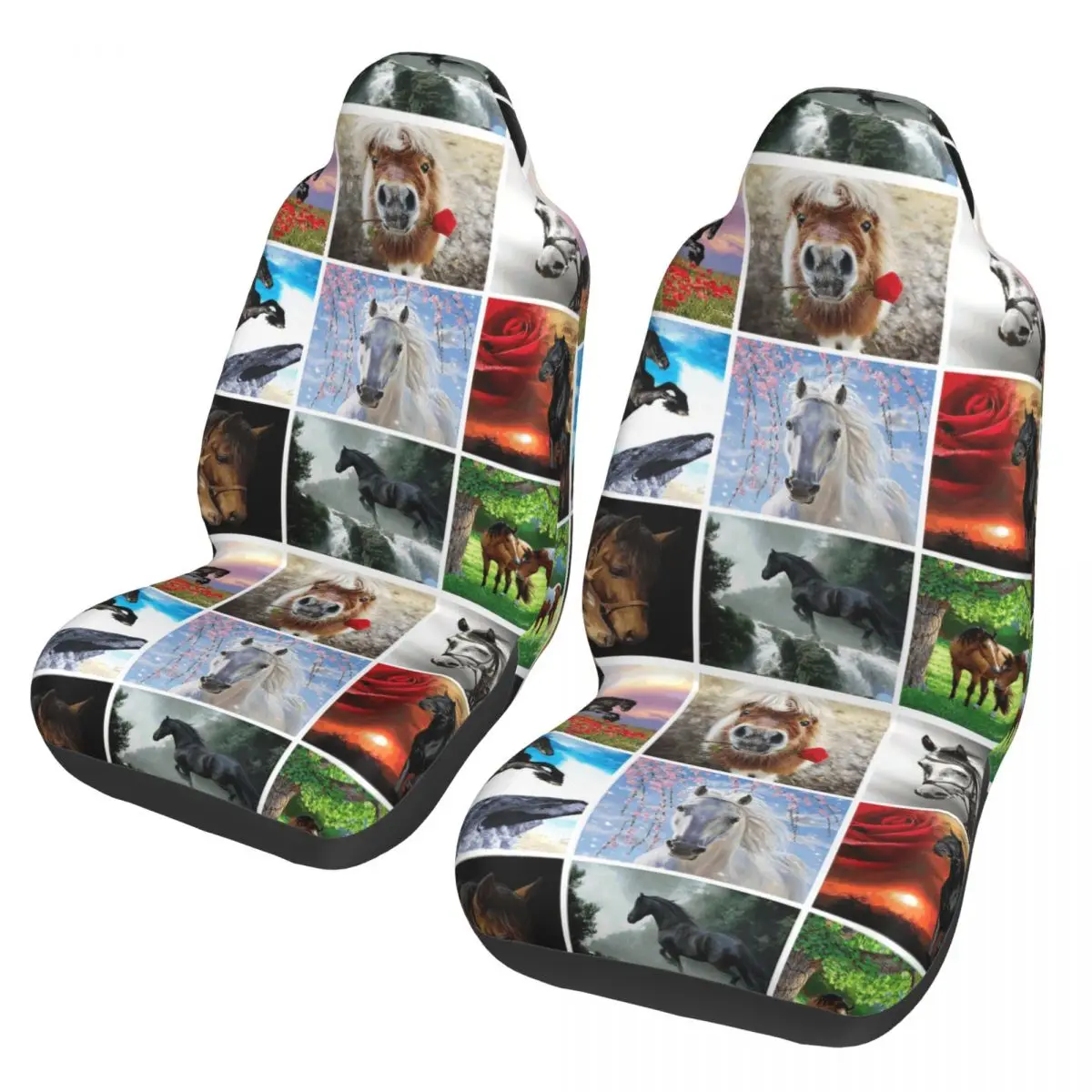 Horse  Universal Car Seat Cover Suitable For All Kinds Models Galloping Animal Horses Lovers Car Seat Protection Covers Fishing