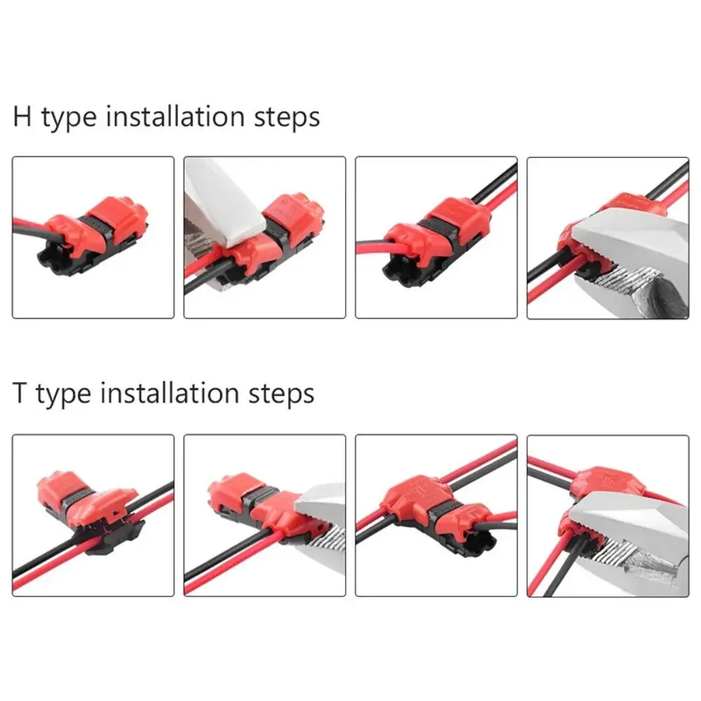 1Pcs For Wires Wiring Pluggable Wire Connector Car Connectors 8-22AWG Electrical Cable Crimp Cable Connections Strip 2Pin
