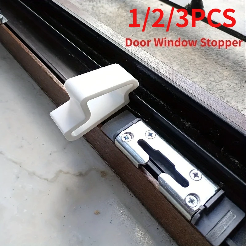 1/2/3PCS Door Window Stopper, Plastic Anti-Collision Bumper for Balcony Isolation Ventilation  Patio Doors, door draft stopper