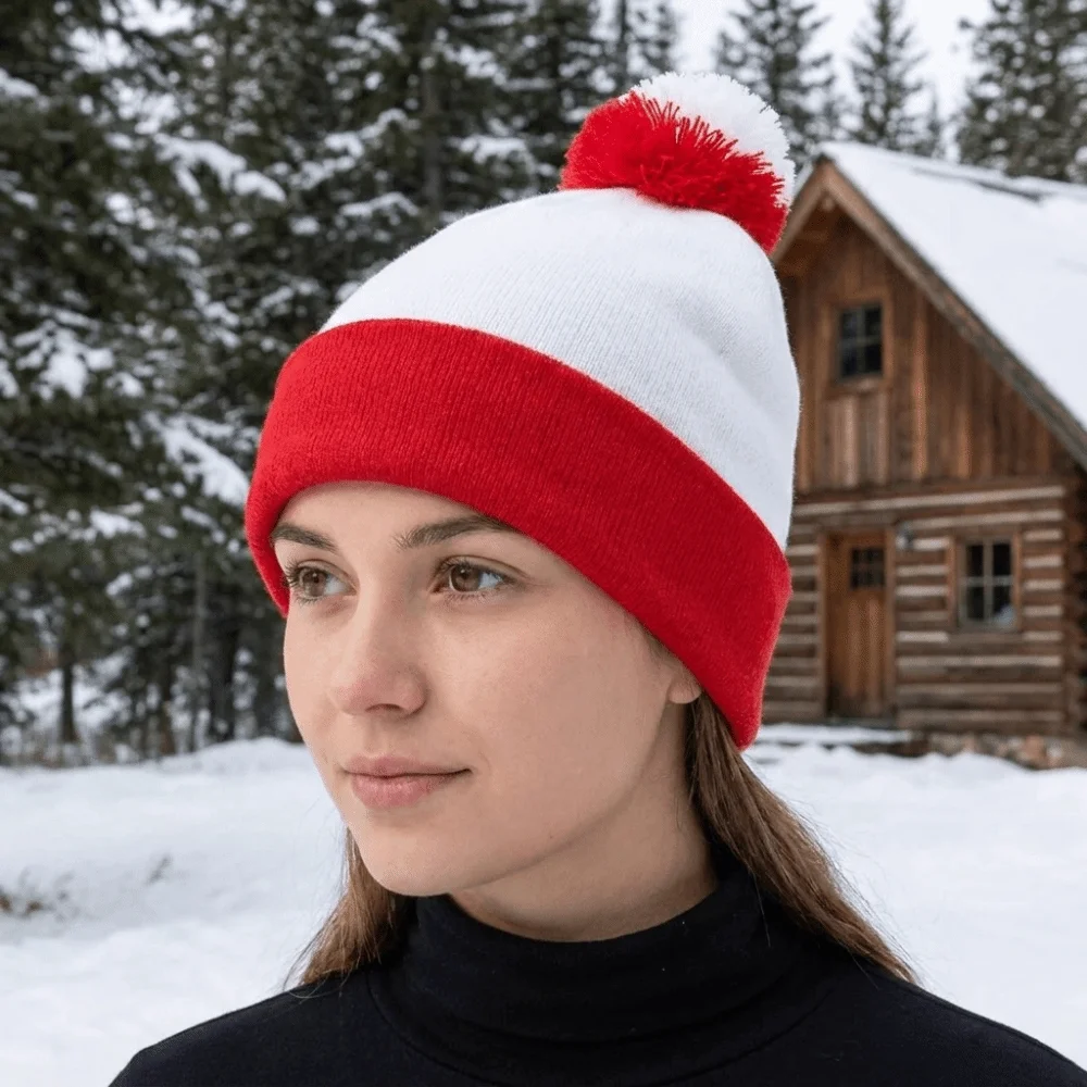 Gift Merry Christmas Hat Christmas Knitted Hat Green Red Warm Santa Beanie Hat Crochet Korean Style Striped Hat Outdoor