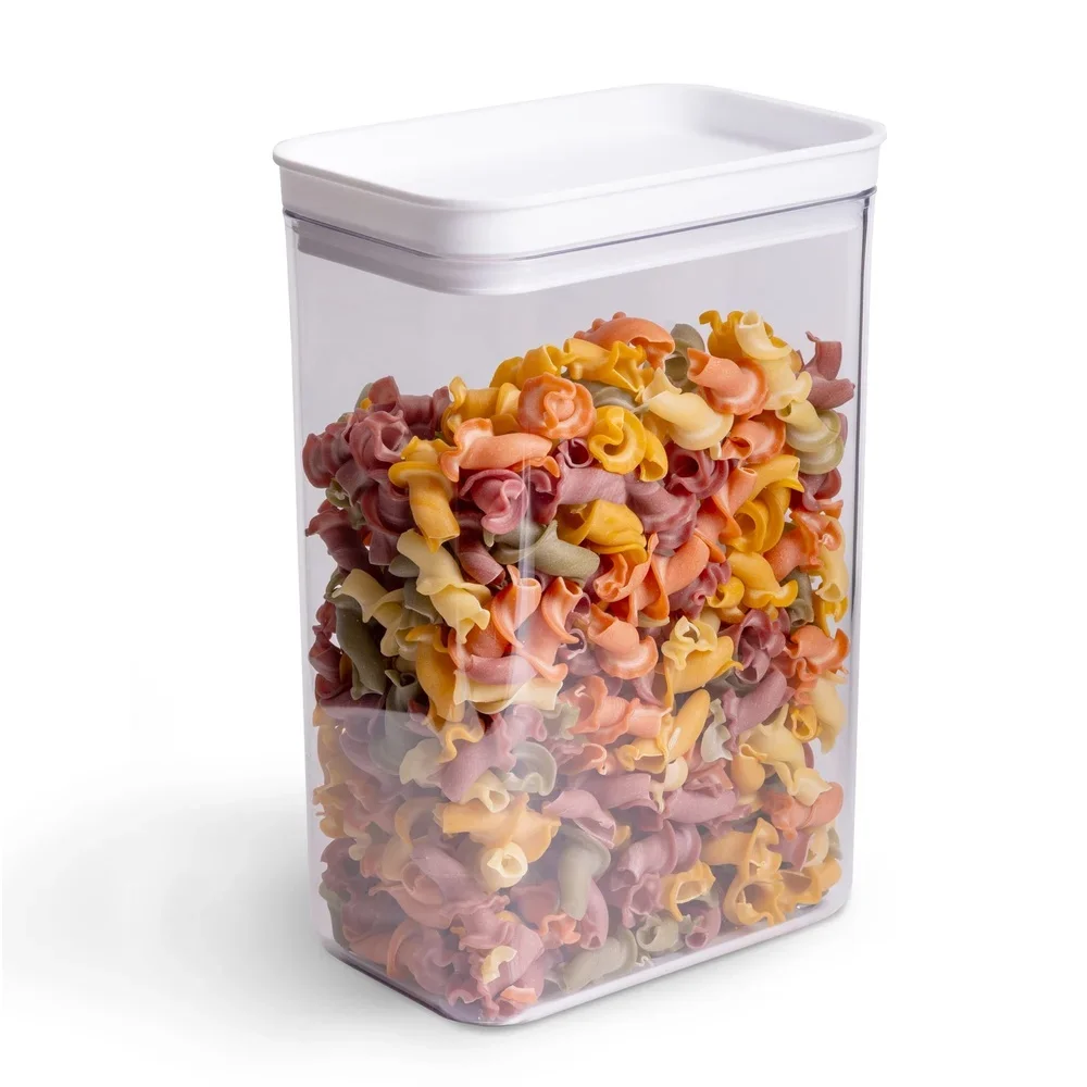 

Прозрачная канистра для хранения продуктов, штабелируемый герметичный пластиковый контейнер для кухни, идеальные пищевые закуски и принадлежности