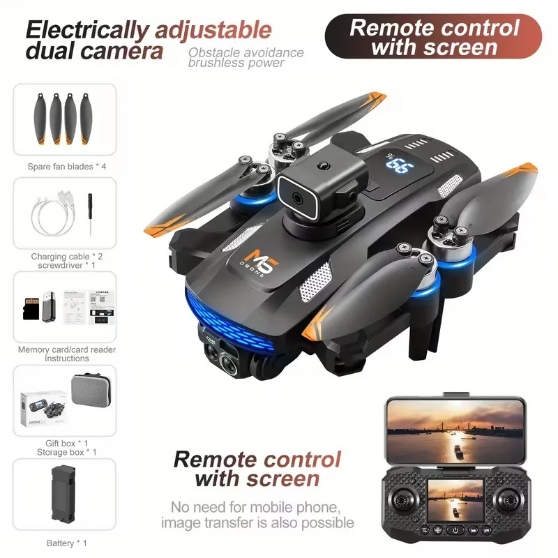 طائرة بدون طيار M6 التي يتم التحكم فيها بشاشة: كاميرا عالية الدقة، التدفق البصري، التحكم بالإيماءات، نقل WiFi، مثالية للمبتدئين والجوية الخارجية #3