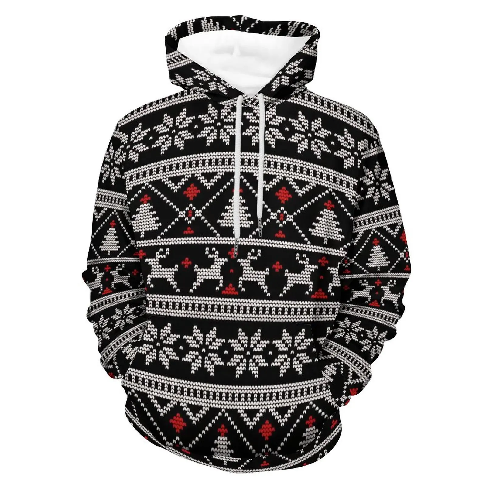 Christmas Print Hoodie 3D Printed Men Women Fresh Casual Fashion Party Harajuku Top Oversized Pullover New Year's Clothing