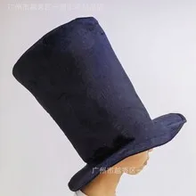 

's Party Ball Hat Cosplay Cap Gentleman Black Velvet Halloween Magician