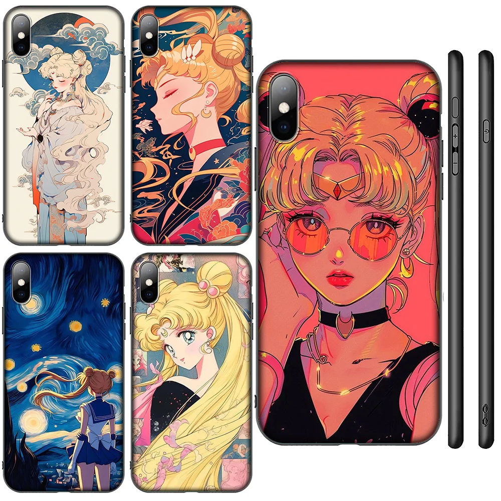 HA146 S-Sailor-Moon Usagi Soft Case for Xiaomi Redmi 13 12C 12 10C 10 9C S2 10 9T 10A 9C 9A 9 8A 8 7A 7 6A 6 Pro NFC