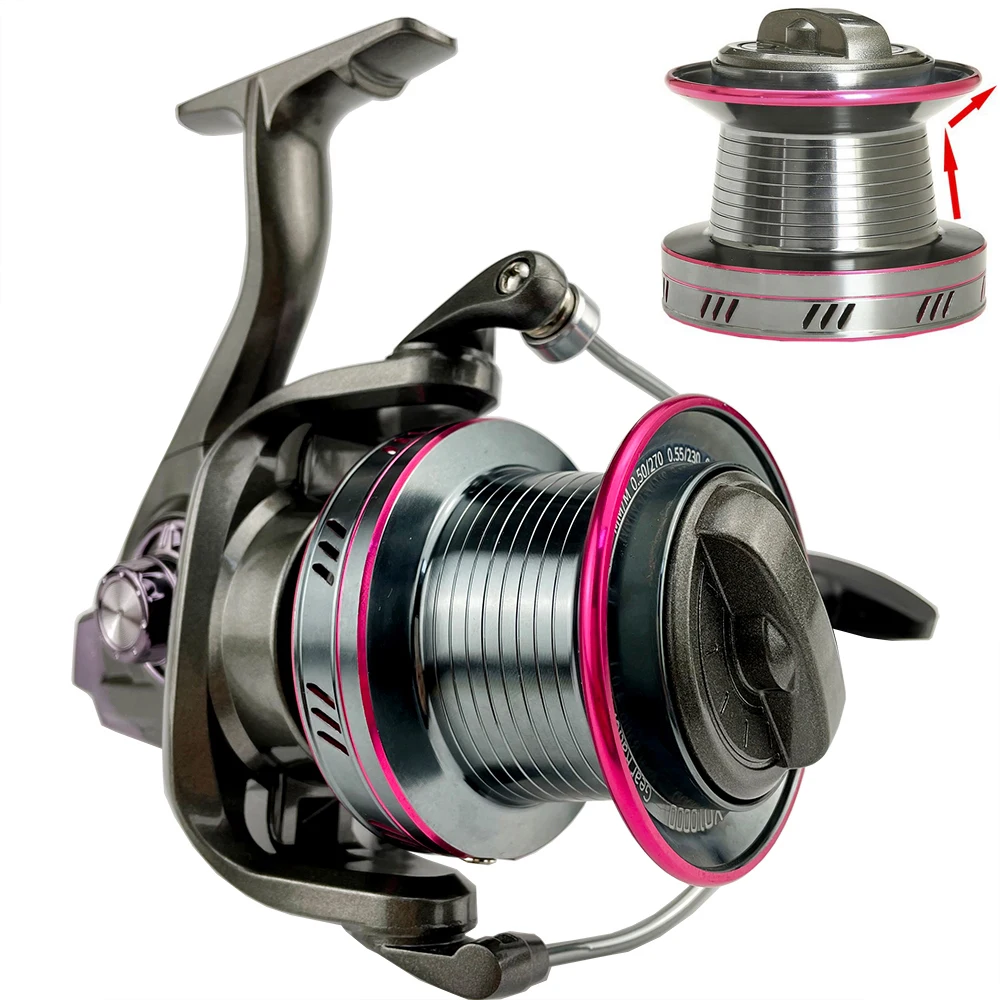 

CARP Fishing Reel 30KG Max Drag YO/DC 9000-12000 Spinning Reels Saltwater Freshwater Big Spool Series Left/Right Interchangeable