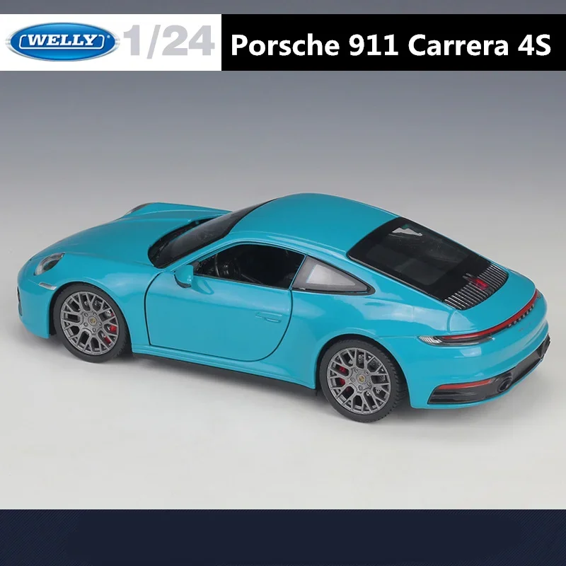 

Welly 1:24 Porsche 911 Carrera 4S Alloy Sports Car Model Diecast Metal Toy Vehicles Car Model High Simulation Childrens Toy Gift