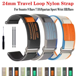 24mm Travel Loop Nylon Strap For Suunto 9 7 Baro/Suunto D5 Spartan Sport Wrist HR/Baro Smart Watch Replaceable Band Correa Belts