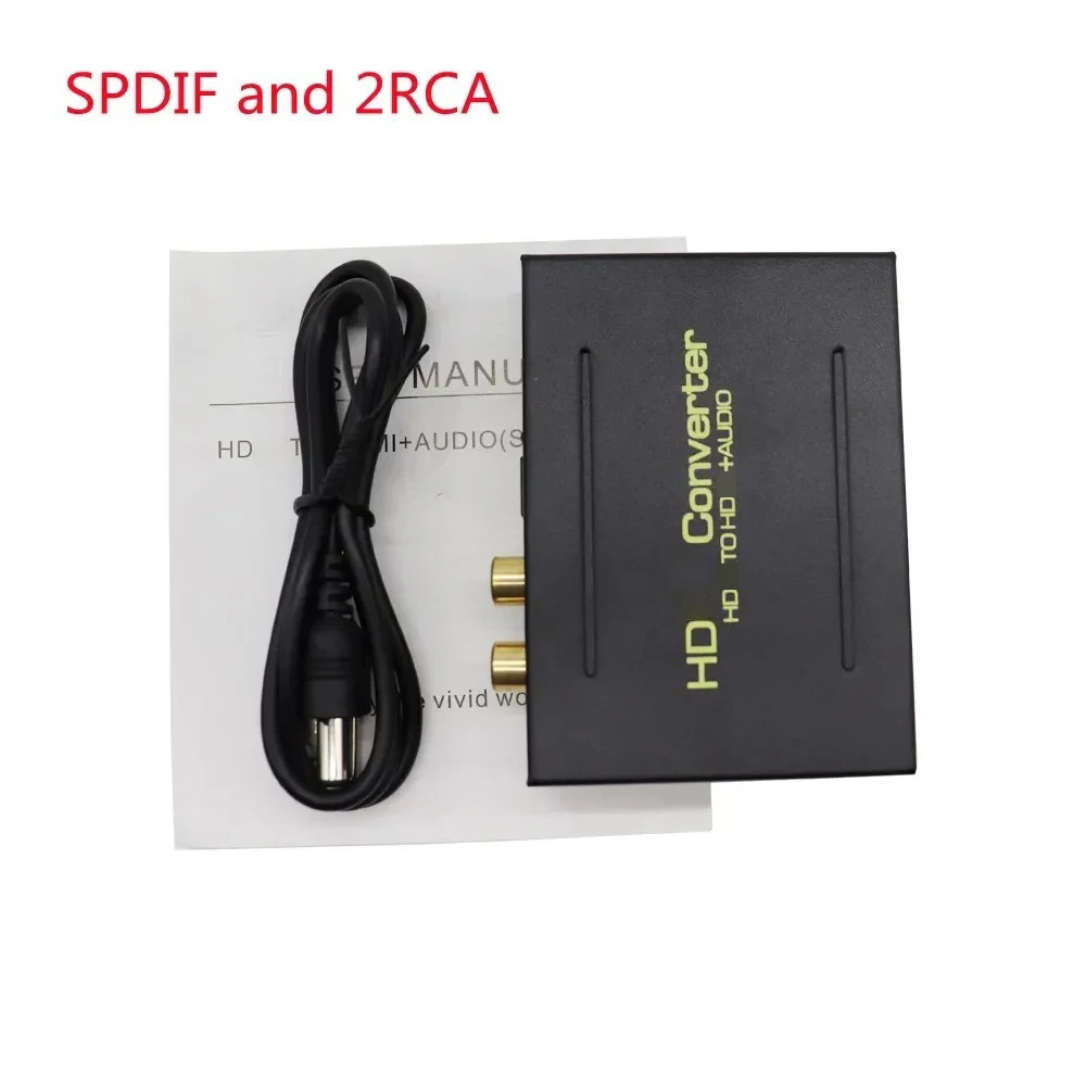 HDMI-compatible Audio Extractor Converter To HDMI-compatible SPDIF Optical RCA Adapter 5.1CH Format Output with USB Cable