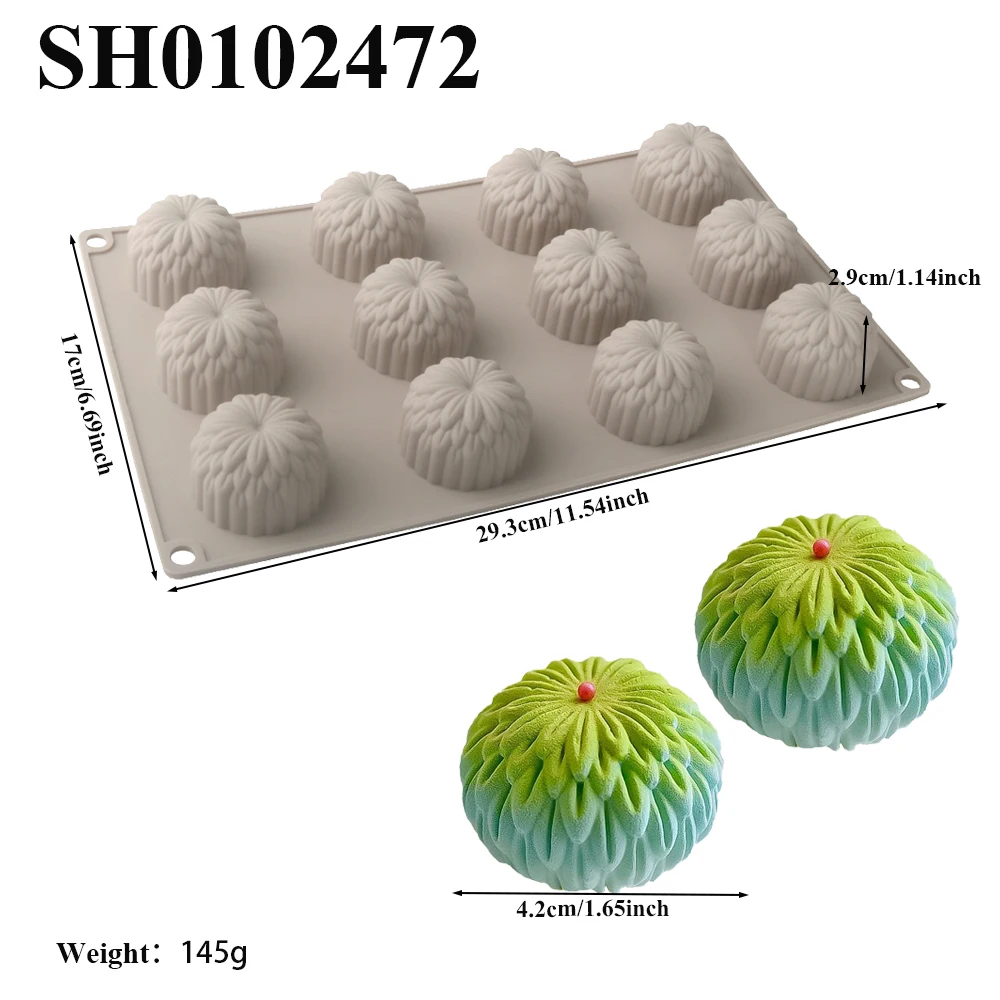 Moule à gâteau en Silicone, fleur de cerisier, chrysanthème, tasse à Pudding, Design Olive, Mousse, ustensiles de cuisine, moule à chocolat