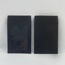 30pcs Black Office Ticket Transparent Papre Storage Bag Cardboard Envelopes Wedding Business High-grade Archive File Gift Pocket