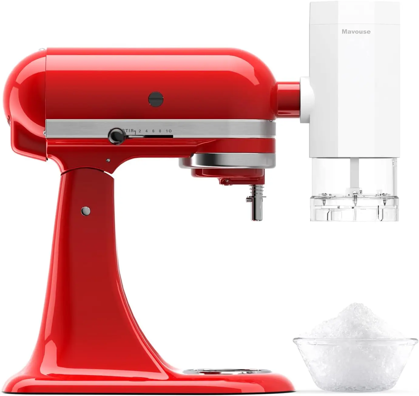 

Shave Ice Attachment for Stand Mixer, Shaved Ice Machine, with Coarse and Fine Blades, 8 Ice Molds