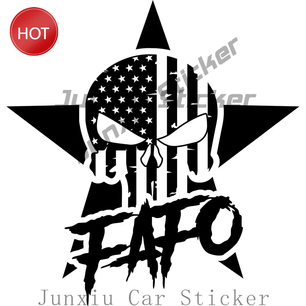 2 Pack American Flag Skull PVC Vinyl Sticker For Car Bumper Laptop And Travel Case Vehicle Styling Accessories Decal