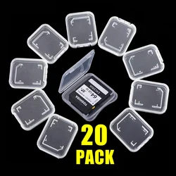 20/10/5/1PCS Transparent TF/SD CF Memory Cards Protective Case Holder Storage Boxes Portable Mini Clear SIM Card Dustproof Box