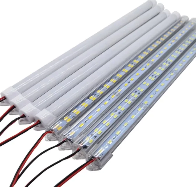 5730 led Bar Light Hard Rigid strip Double Row Non waterproof 12V 12mm PCB 72leds/0.5m