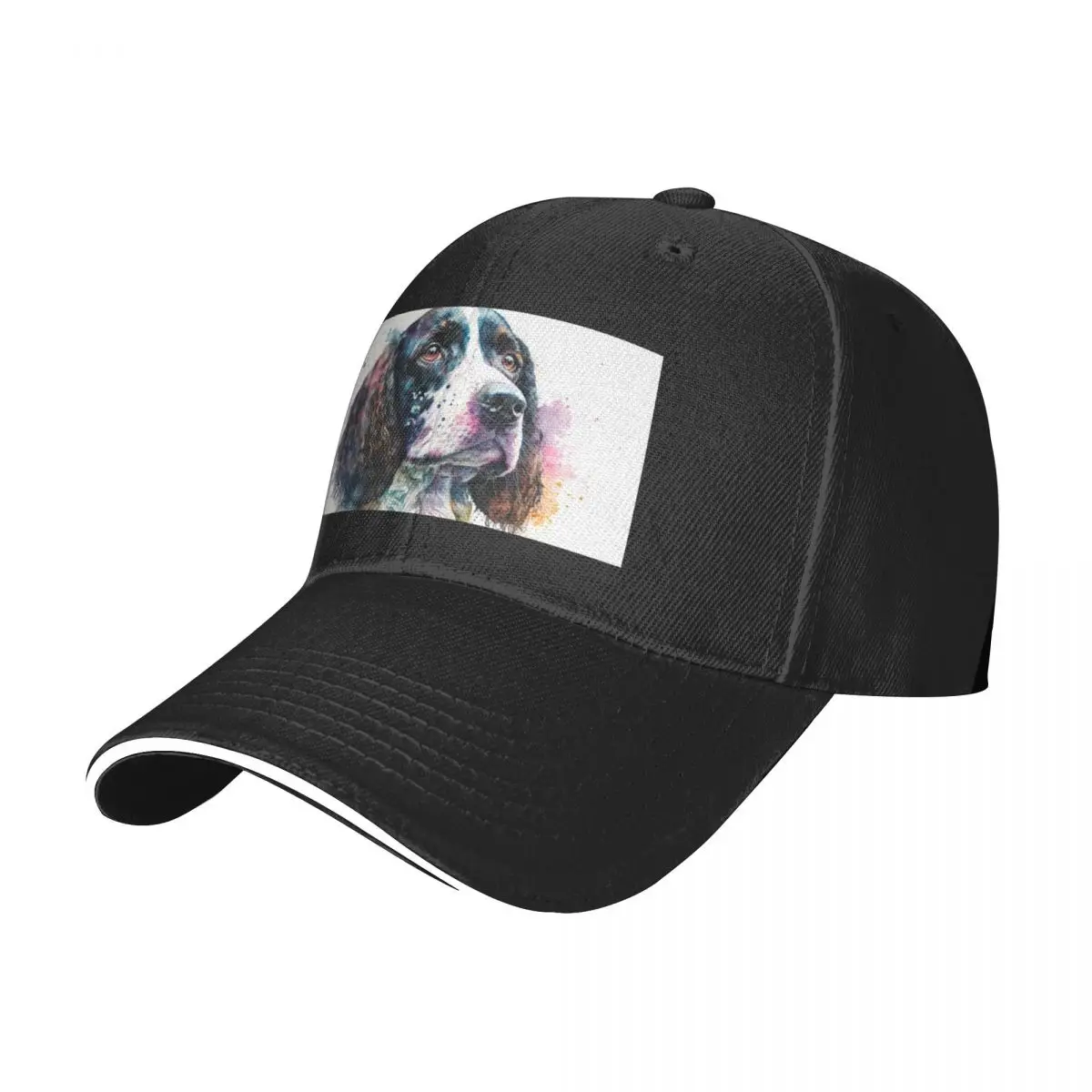 

English Springer Spaniel Watercolor Sketch Baseball Cap Golf Hood Women Men's