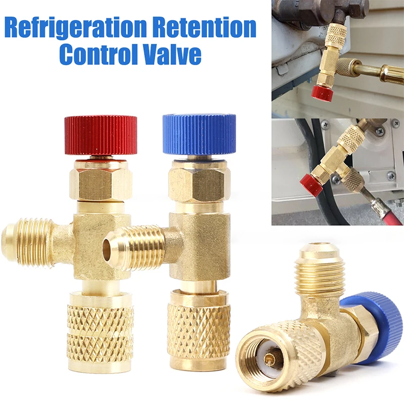 

Air Conditioner Safety Liquid Valve Adapter Refrigerant Charging Valve Antifreeze Hand R410 R22 Vacuum Maintenance Switch Repair