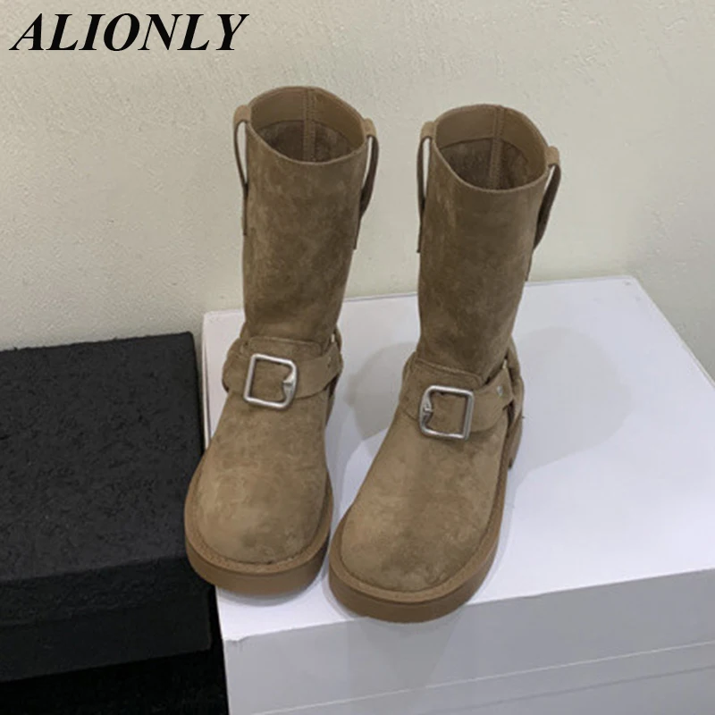 

Alionly 2026 New Fold Pleated Ankle Boots For Women Winter Street Vintage Pointed Toe Strange Low Heels Runway Shoes Brown