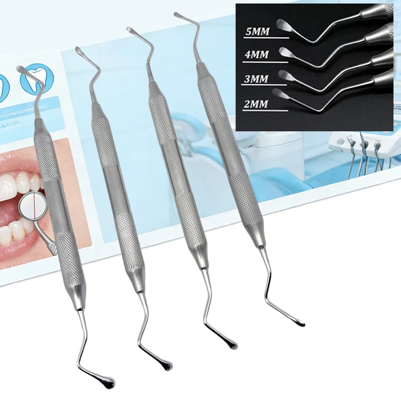Seamed Synthetic Stainless Steel Band, Excavation Tool, Cleaning and Restoration Spoon, High Quality, Periodontal
