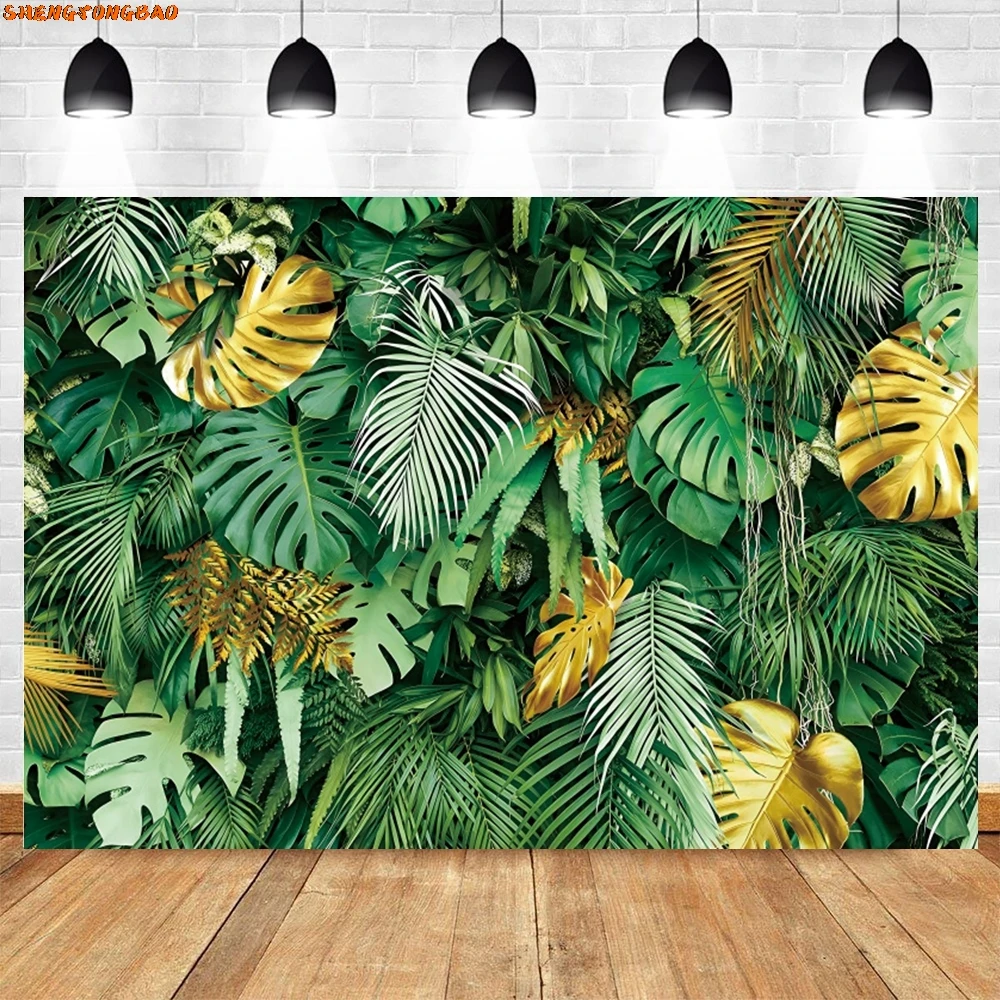 Arrière-Plan de Photographie de Jungle Tropicale, Safari, Feuilles Vertes, Printemps et Été, Mariage, ixd'Anniversaire, Baby Shower, Accessoires Photo