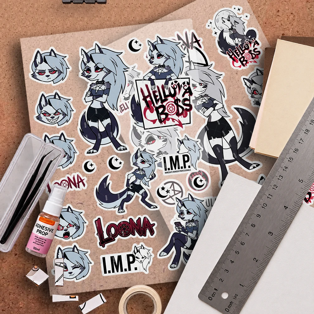 Universal Anime Reflective Stickers Safety Decals for Helmets Bikes Luggage More for  L-Loona