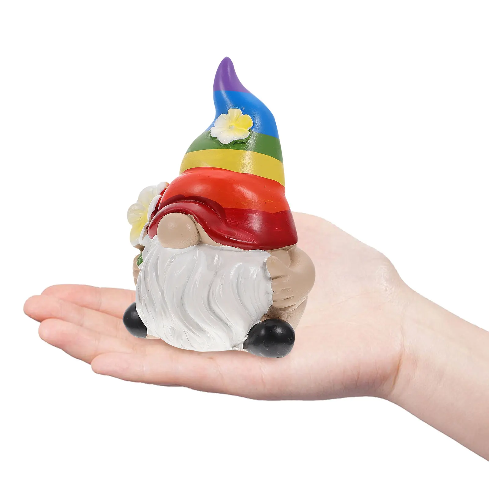 Resin Garden Ornament Lifelike Gnome Dwarf Statue Courtyard Landscape Decoration Yard Adornment Gnome Courtyard Decor