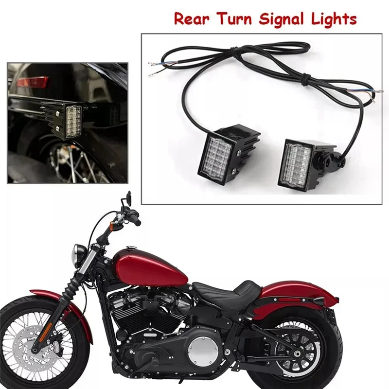 

High Quality Motorcycle Mini Rear Fender Struts Turn Signal Lights For M8 SOFTAIL Street Bob Standard Breakout 117 Low Ri