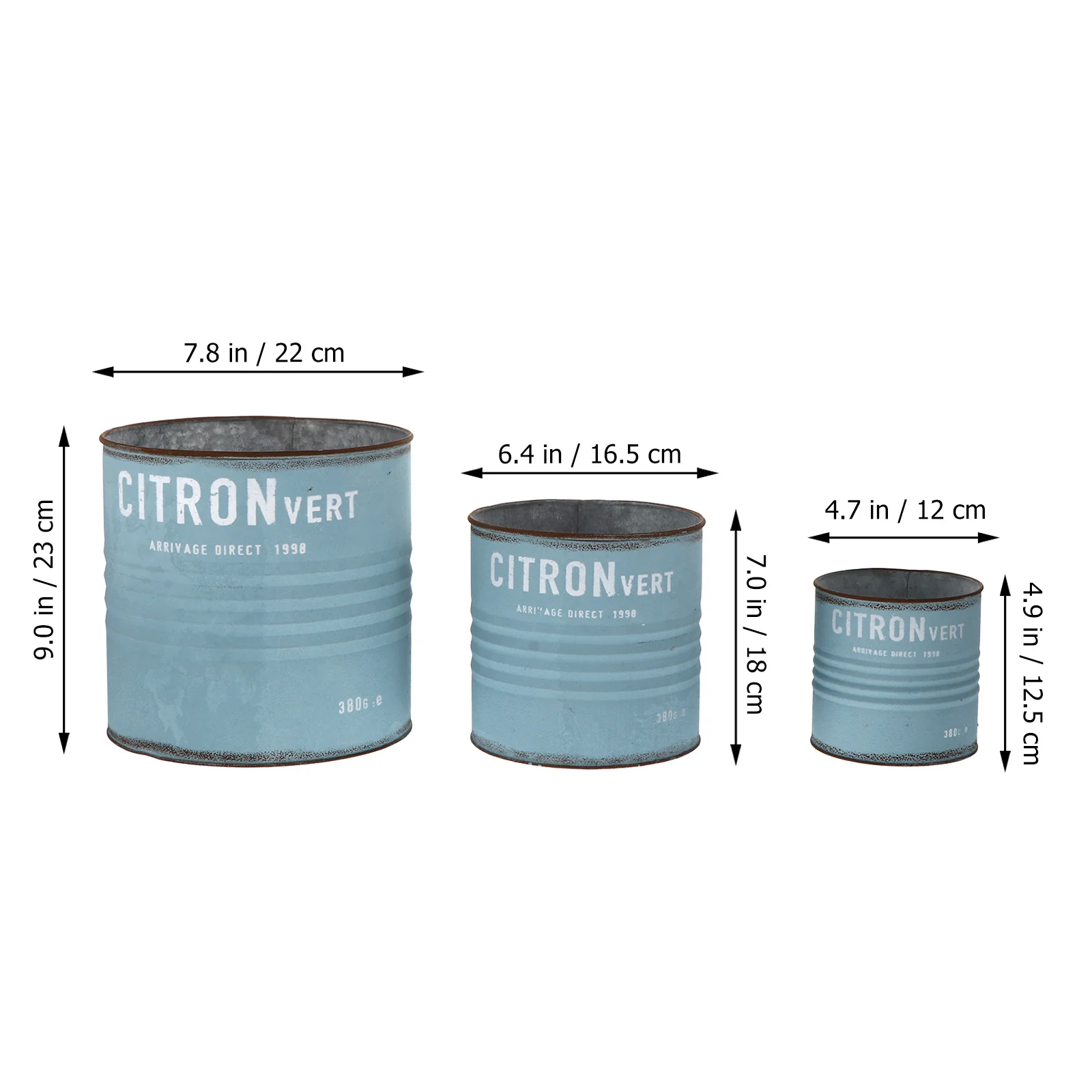 

Retro Flower Pots Vintage Garden Decoration Durable Home Balcony Planter Rustic Flower Bucket Garden Decoration