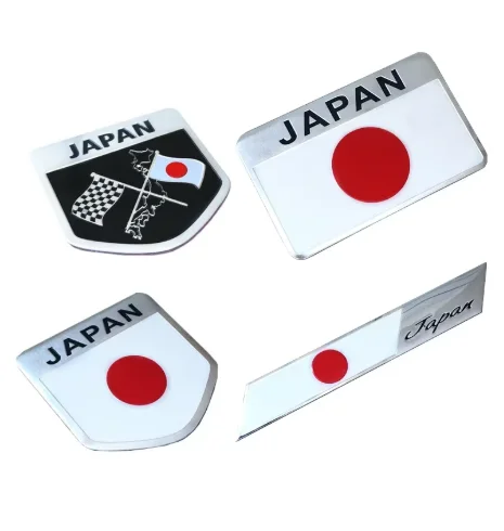 

Japan Japanese Flag Shield Emblem Metal Badge Car Truck Motorcycle Body Bumper Garnish Styling Sticker Car Accessories
